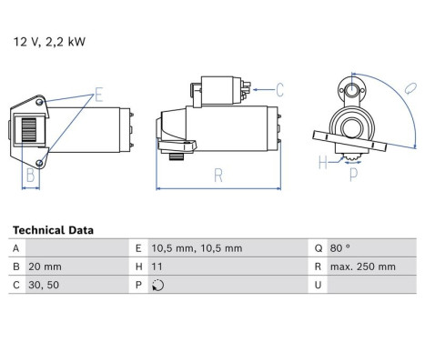 Startmotor / Startmotor 0 986 027 320 Bosch