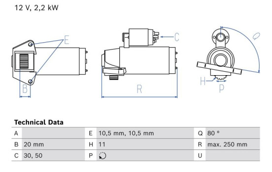 Startmotor / Startmotor 0 986 027 320 Bosch