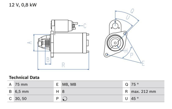 Startmotor / Startmotor 1437 Bosch