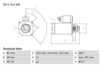 Startmotor / Startmotor 1837 Bosch