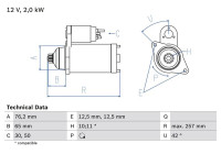 Startmotor / Startmotor 1839 Bosch