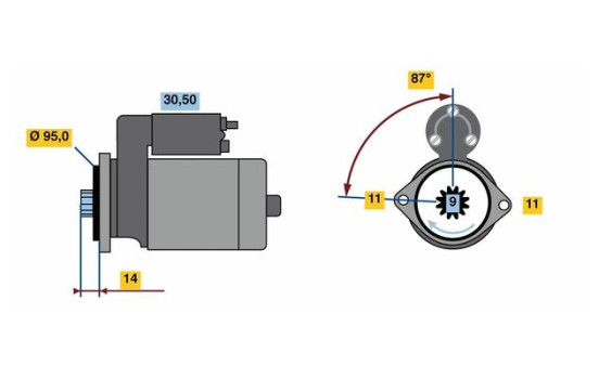 Startmotor / Startmotor 2269 Bosch, bild 2