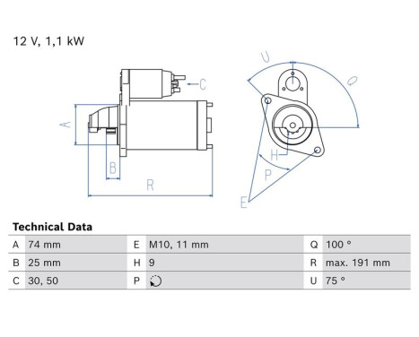 Startmotor / Startmotor 2568 Bosch