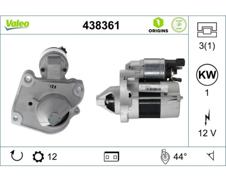 Startmotor / Startmotor 438361 Valeo
