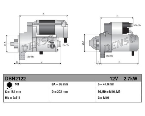 Startmotor / Startmotor DSN2122 Denso