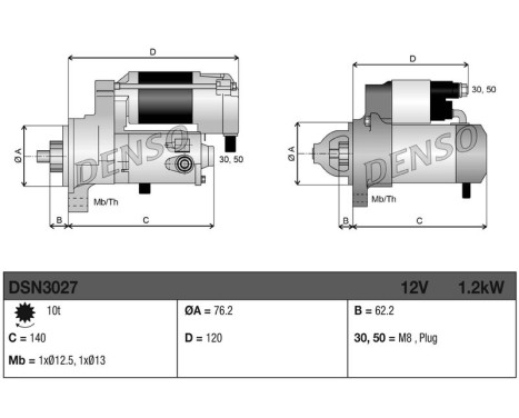 Startmotor / Startmotor DSN3027 Denso, bild 3
