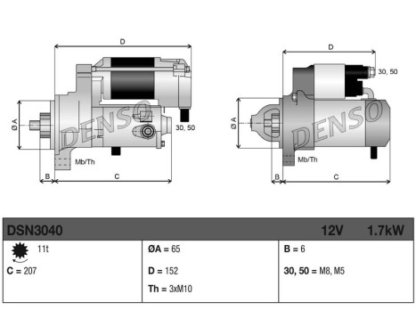 Startmotor / Startmotor DSN3040 Denso, bild 3