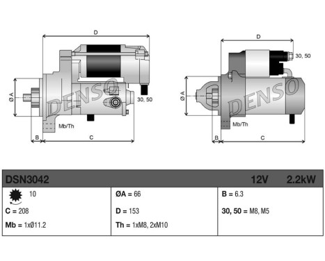 Startmotor / Startmotor DSN3042 Denso, bild 3