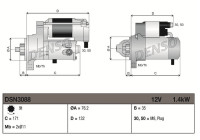 Startmotor / Startmotor DSN3088 Denso