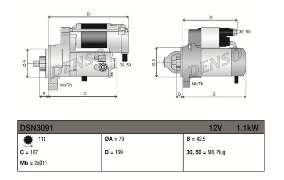 Startmotor / Startmotor DSN3091 Denso, bild 3
