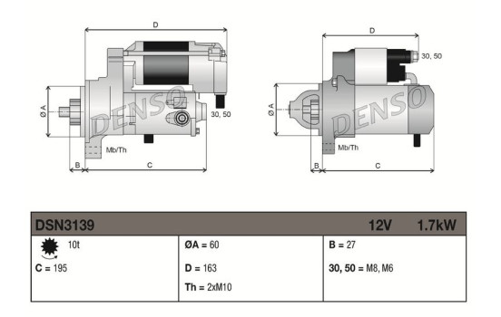 Startmotor / Startmotor DSN3139 Denso, bild 3