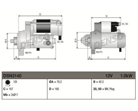 Startmotor / Startmotor DSN3140 Denso