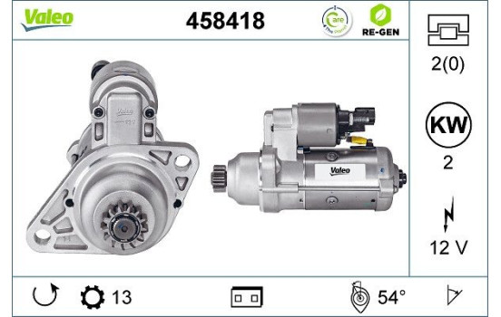 Startmotor STOP&START REMANUFACTURED 458418 Valeo, bild 2