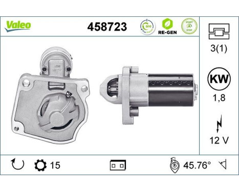Startmotor STOP&START REMANUFACTURED 458723 Valeo, bild 2