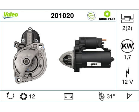 Startmotor VALEO CORE-FLEX 201020, bild 2