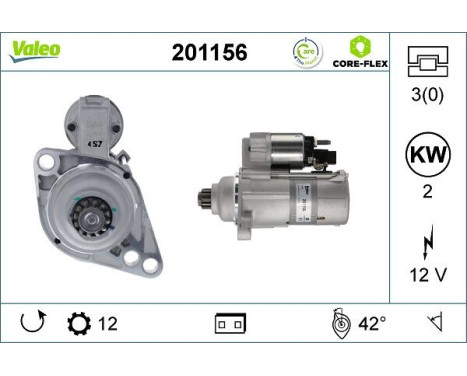 Startmotor VALEO CORE-FLEX 201156, bild 2