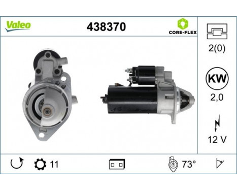 Startmotor VALEO CORE-FLEX 438370