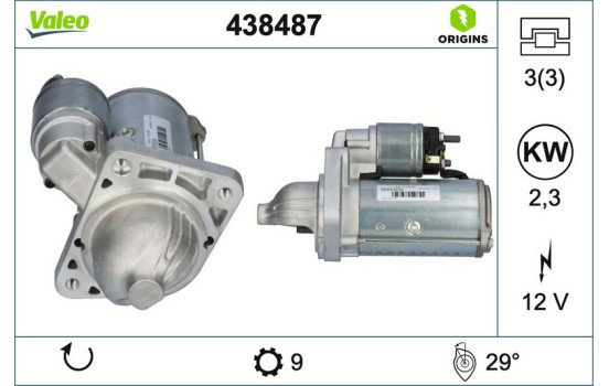 Startmotor VALEO ORIGINS NEW 438487, bild 4
