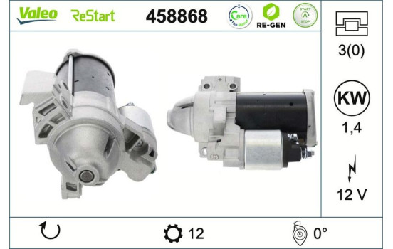 Startmotor VALEO RE-GEN REMANUFACTURED 458868, bild 2