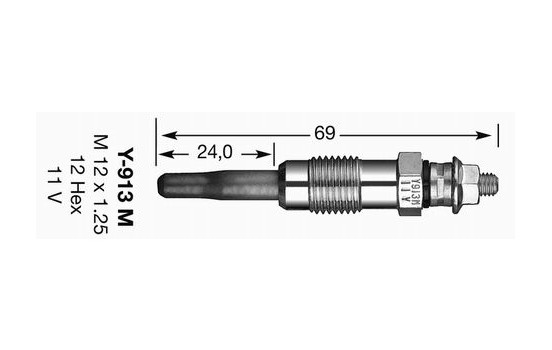 Glödstift D-Power Y-913J NGK, bild 3