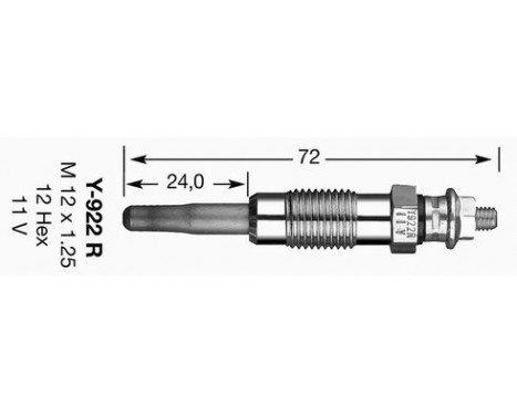 Glödstift D-Power Y-924J NGK, bild 7