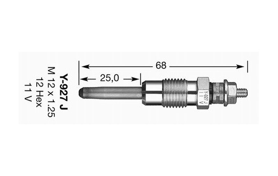 Glödstift D-Power Y-927J NGK, bild 2