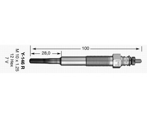 Glödstift Y-146R NGK, bild 2