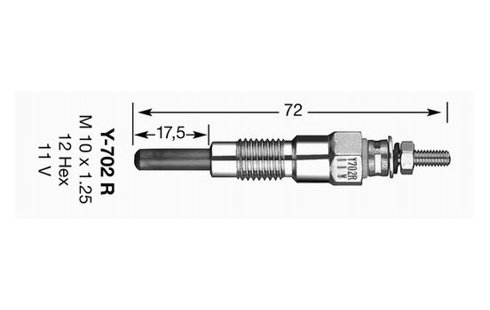 Glödstift Y-702R NGK