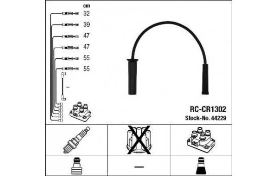 Tändkabelsats RC-CR1302 NGK