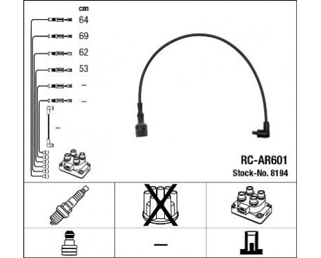 tändkablar RC-AR601 NGK