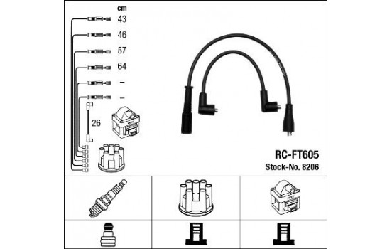 tändkablar RC-FT605 NGK
