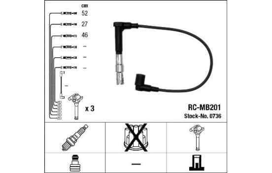 tändkablar RC-MB201 NGK