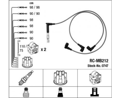 tändkablar RC-MB212 NGK