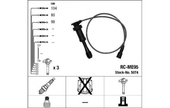 tändkablar RC-ME95 NGK