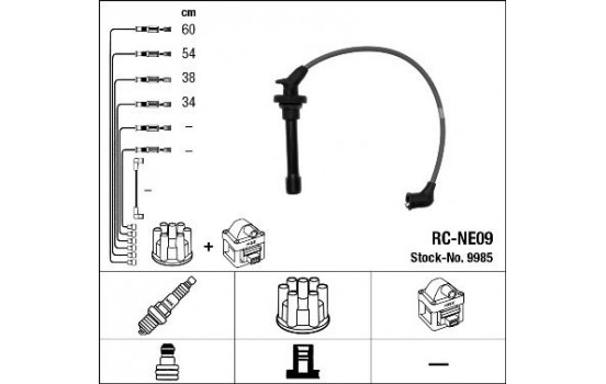 tändkablar RC-NE09 NGK