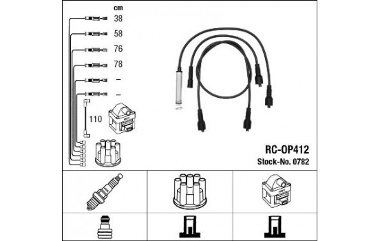 tändkablar RC-OP412 NGK