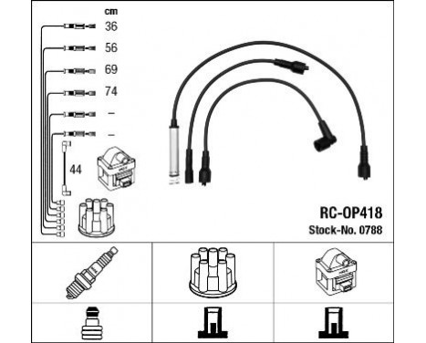 tändkablar RC-OP418 NGK