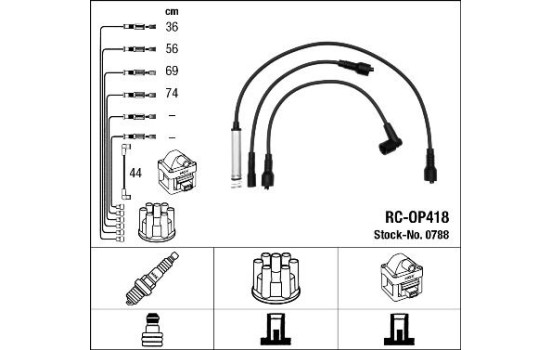 tändkablar RC-OP418 NGK