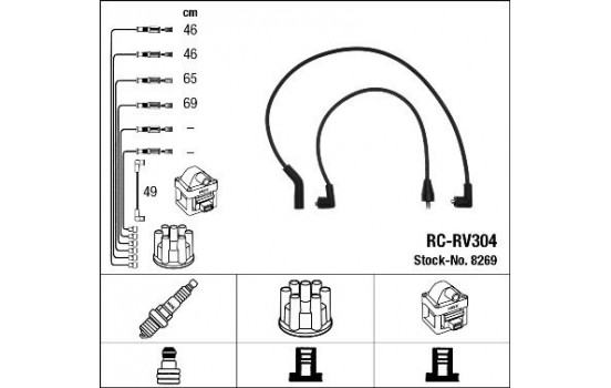tändkablar RC-RV304 NGK