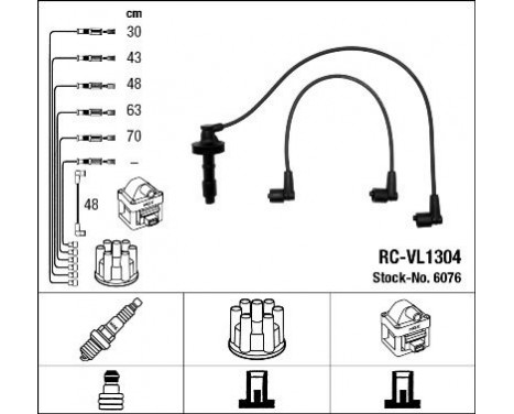 tändkablar RC-VL1304 NGK, bild 2
