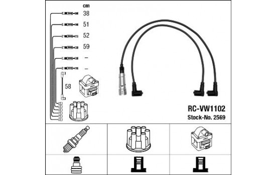 tändkablar RC-VW1102 NGK
