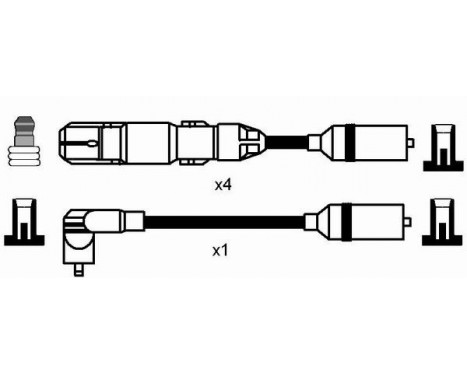 tändkablar RC-VW225 NGK, bild 2