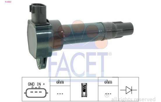 Tändspole Made in Italy - OE Equivalent 9.6403 Facet, bild 2
