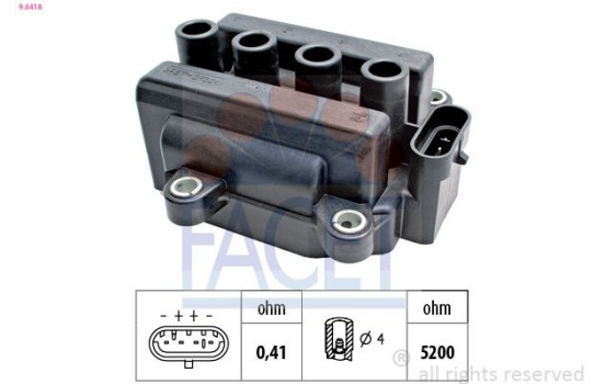 Tändspole OE Equivalent 9.6418 Facet