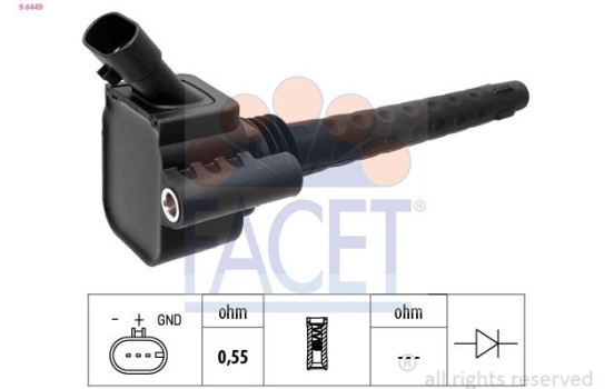 Tändspole OE Equivalent 9.6449 Facet