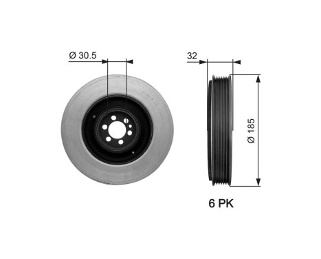 Remskiva, vevaxel DriveAlign®