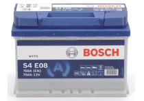 Bosch Blue auto accu S4E08 - 70A/h - 760A - aangepast voor voertuigen met start-stopsysteem