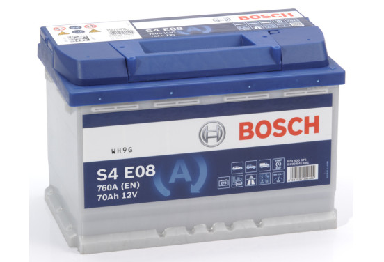 Bosch Blue auto accu S4E08 - 70Ah - 760A - aangepast voor voertuigen met start-stopsysteem