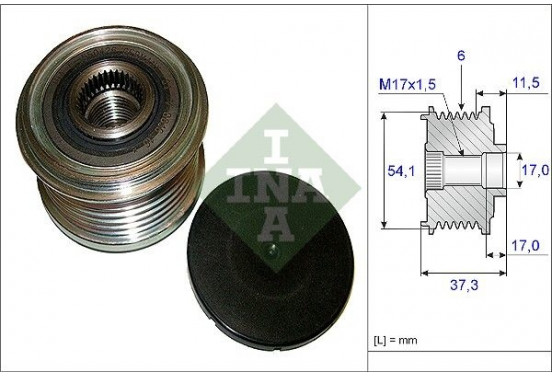 Vrijlooppoelie dynamo 535014910 Ina