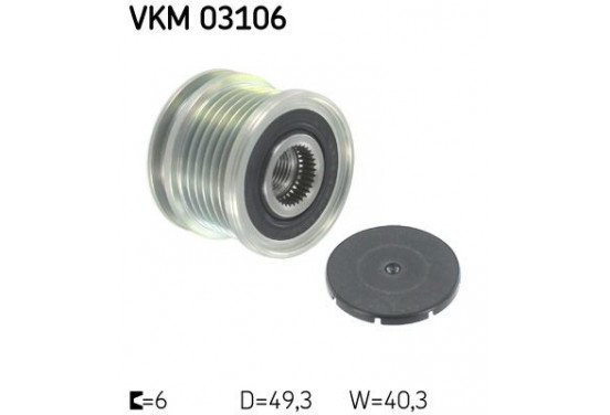 Dynamovrijloop VKM 03106 SKF